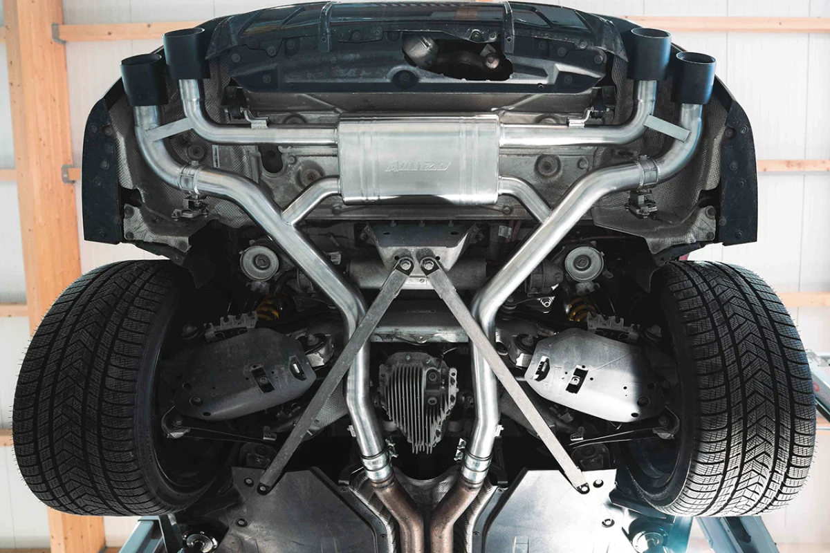 Aulitzky Endschalldämpfer mit Klappen passend für BMW X5 M / X6 M F95 / F96 (S68)