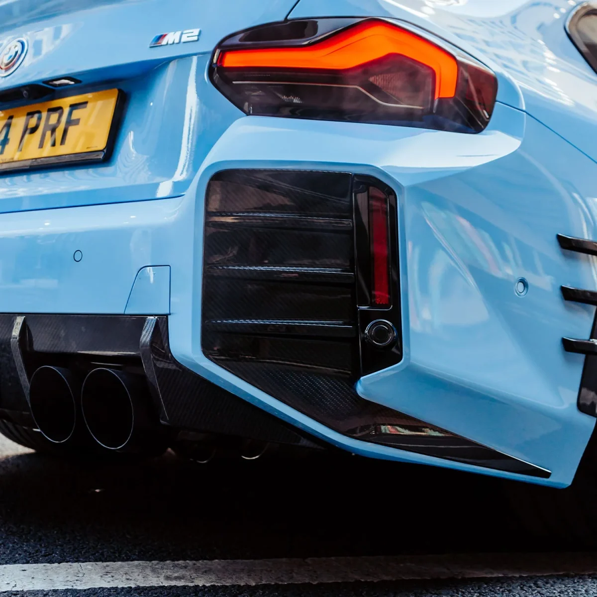 Aulitzky Heckstoßstangen-Einsätze Carbon passend für BMW M2 G87 (S58)