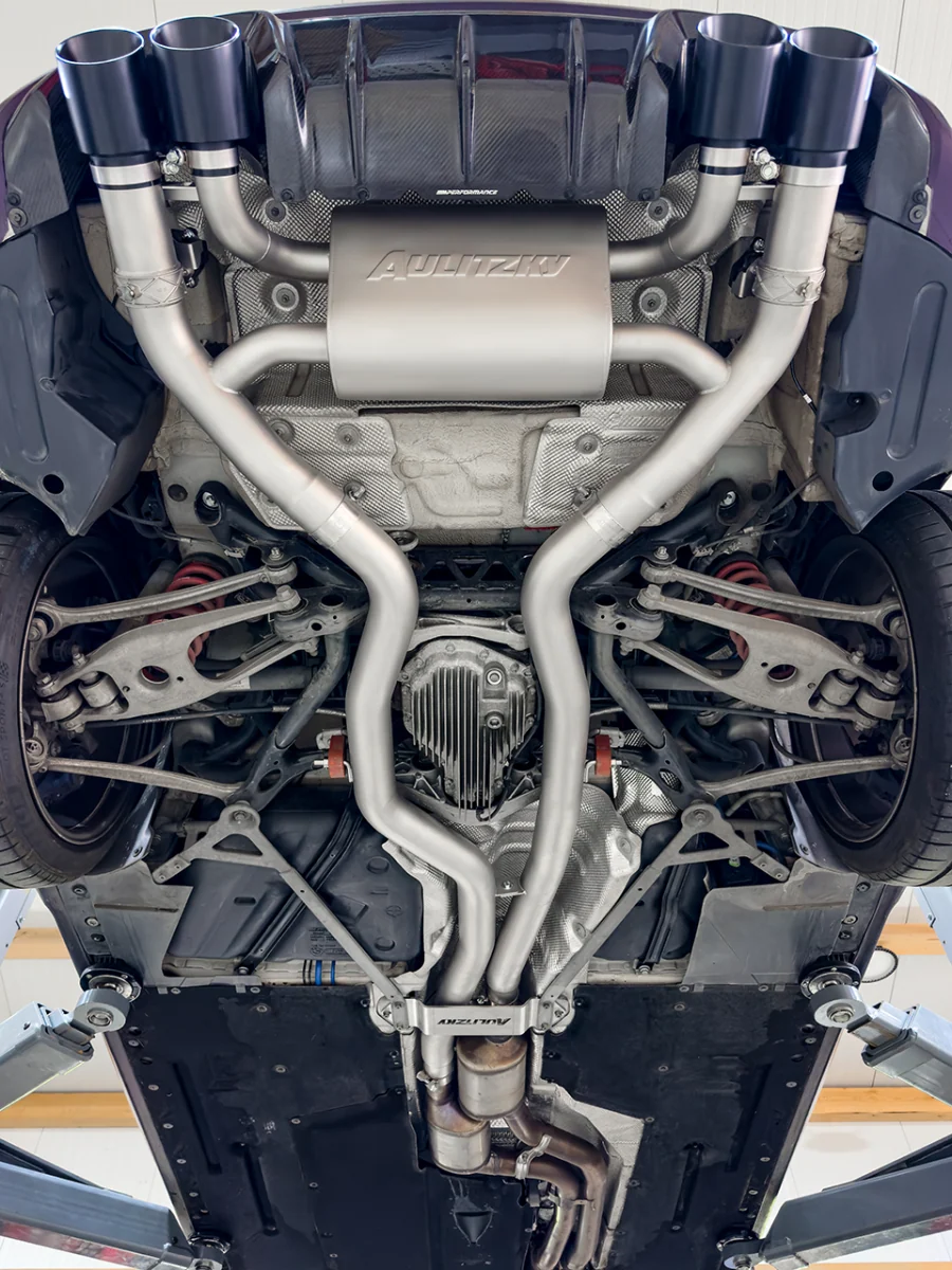 Aulitzky Klappenabgasanlage 3" (76 mm) ab OPF, ungestrahlt passend für BMW M2 Competition / CS F87 (S55)