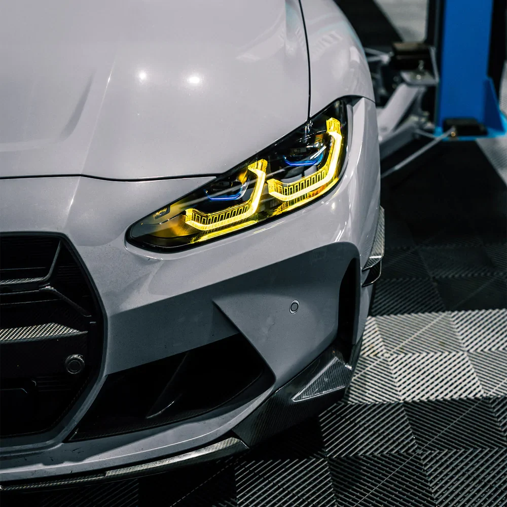 Aulitzky Tagfahrlicht-Module gelb, für Fzg. ohne Laserlicht passend für BMW M3 / M4 G80–G83, 4er G22 / G23 (Abbildung ähnlich)
