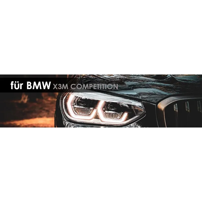 Capristo - Rear silencer with connecting pipes for use with OEM actuators, anodized aluminium tailpipes (black, red, silver*) and aluminium outer sleeve in wicrom black | passend für BMW X3M Competition (G01, F97)