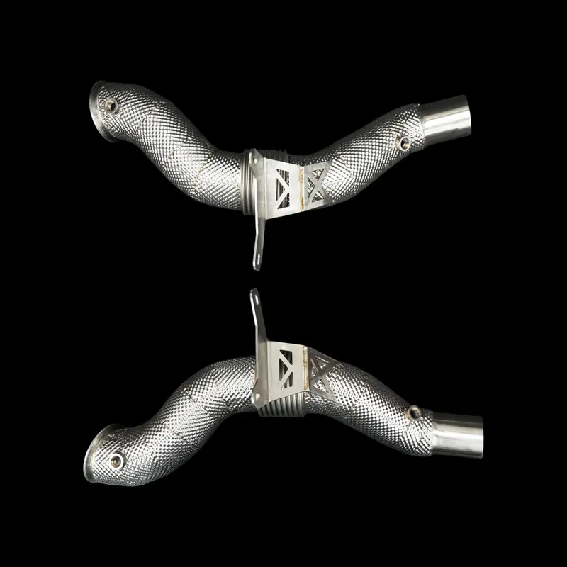 Ferrari 488 GTB (Type F142M) F154 CB 3.9L V8 Twin-Turbo Catless Downpipes – BlackBoost performance part