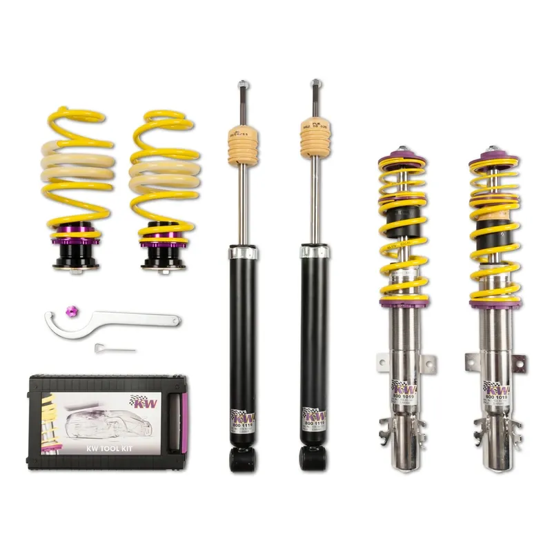 KW Gewindefahrwerk V1 inox passend für Volkswagen up! AA / Seat Mii KF1 u. a.