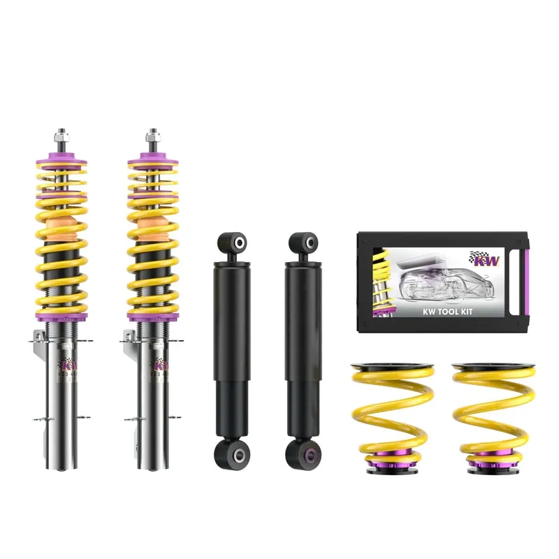 KW Gewindefahrwerk V1 inox passend für Volkswagen Bora 1J / Volkswagen Golf IV 1J u. a.