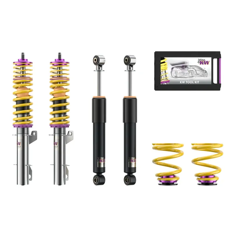 KW Gewindefahrwerk V2 inox passend für Volkswagen Bora 1J / Volkswagen Golf IV 1J u. a.