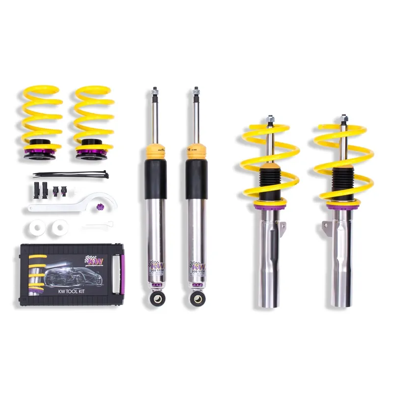 KW Gewindefahrwerk V3 inox (inkl. Stilllegung f. elektr. Dämpfer) passend für MINI 3-Türer F56