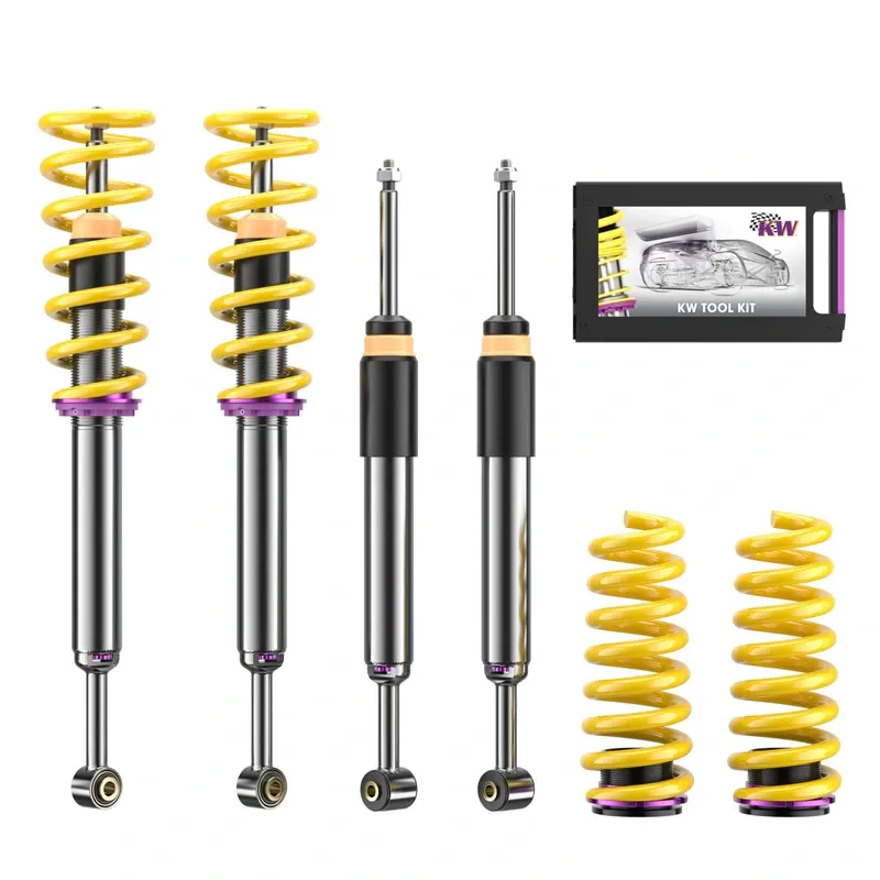 KW Gewindefahrwerk V3 inox (inkl. Stilllegung f. elektr. Dämpfer) passend für Maserati Quattroporte VI M156 / Maserati Ghibli M157