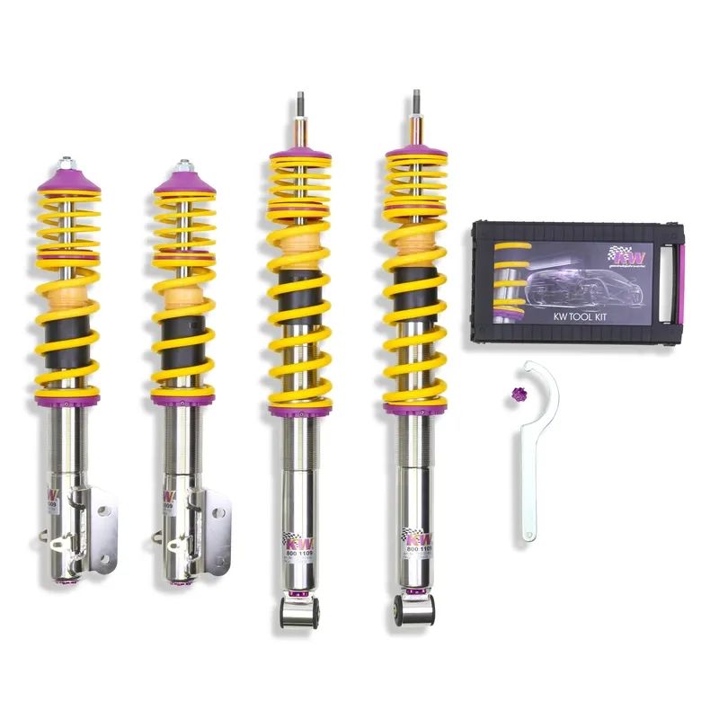 KW Gewindefahrwerk V3 inox passend für Volkswagen Golf III 1H / Volkswagen Vento 1H2 u. a.