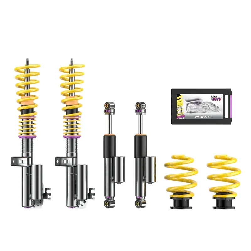 KW Gewindefahrwerk V3 inox passend für Volkswagen California T5 / Volkswagen Caravelle T5 u. a.