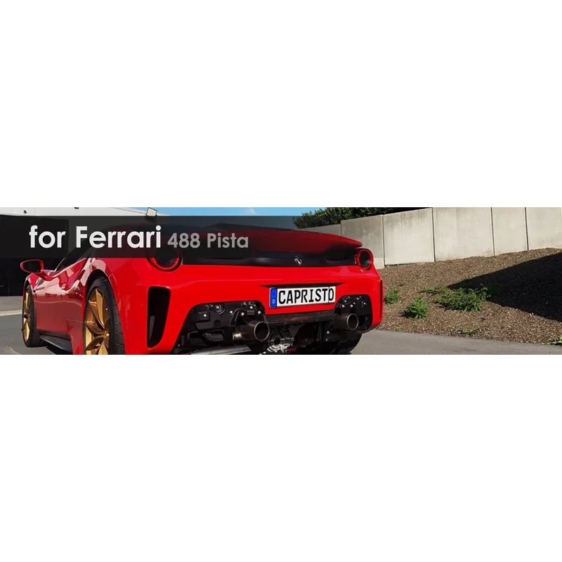 488 Pista | Exhaust System | Capristo - Exhaust system with flaps, from OEM Kats